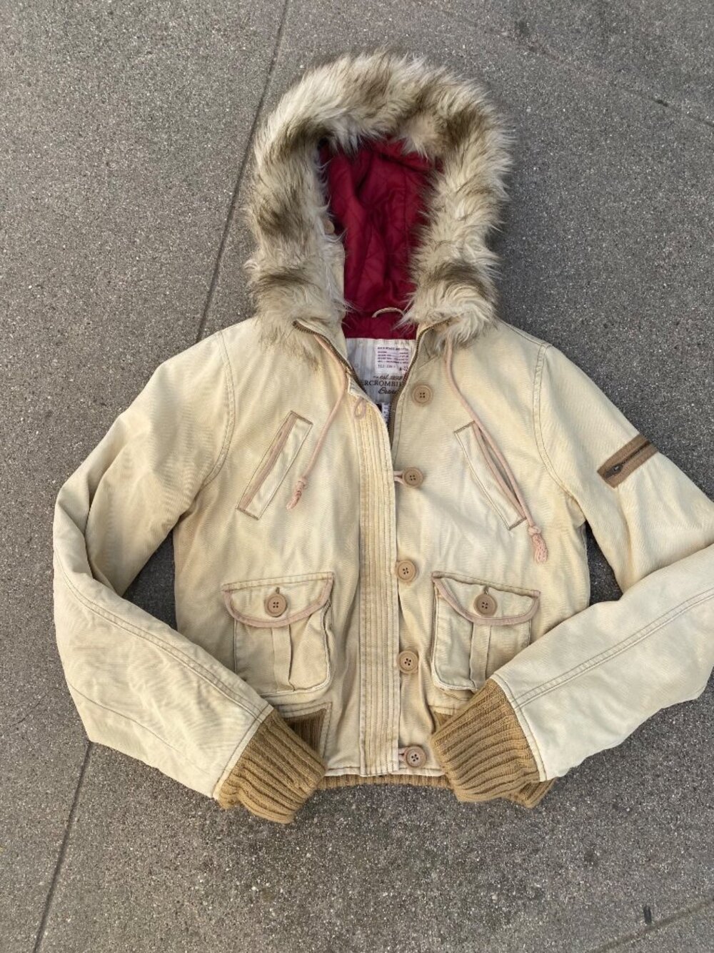 Vintage Y2K Abercrombie & Fitch Bomber Jacket